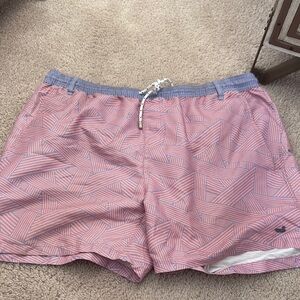 Southern Marsh Pink Patterned Swim Shorts